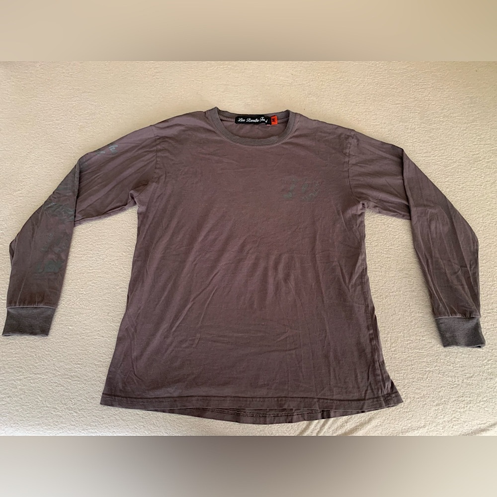 Live Breathe Futbol LBF Brown Long Sleeve Graphic Men’s Shirt - Size Medium